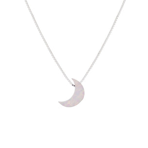 itutu Opalite Moon Necklace - White