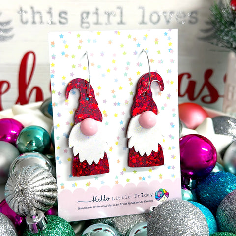 HELLO LITTLE SANTA GNOME - RED