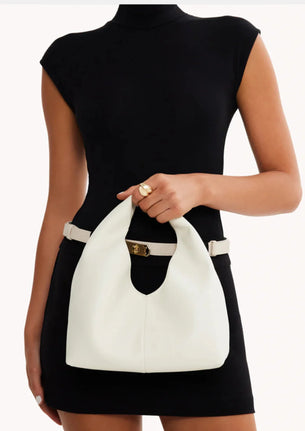 SOLENE HANDLE BAG - LIGHT CASHEW