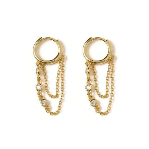 Amaretto Gold Huggie Earrings