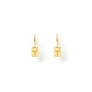 Arms of eve ZODIAC GOLD TAG EARRINGS