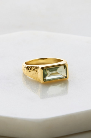 Annabelle Ring - Gold/Green Amethyst