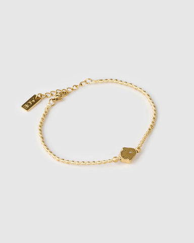 Braided Chamsa Bracelet - Vanilla