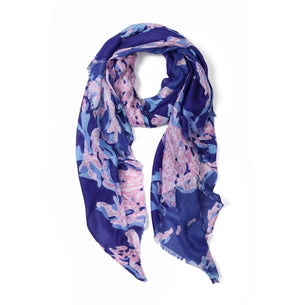 Brooke Abstract Scarf - Dark Blue