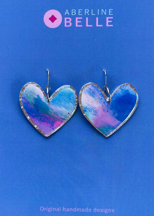 Feature Hearts // Silver // Blue Lilac