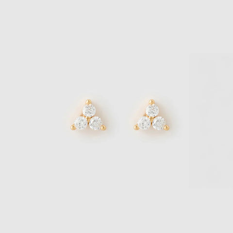 Cassia Stud Earrings - Stone