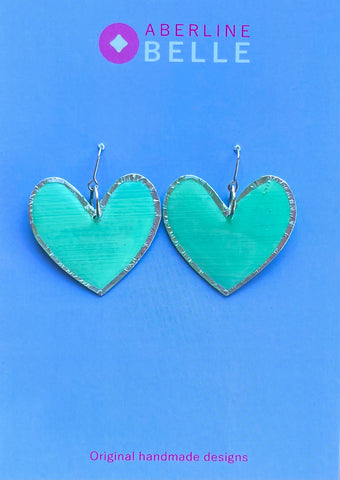 Feature Hearts // Silver //Turquoise