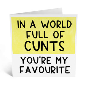 In a World Full of C*nts