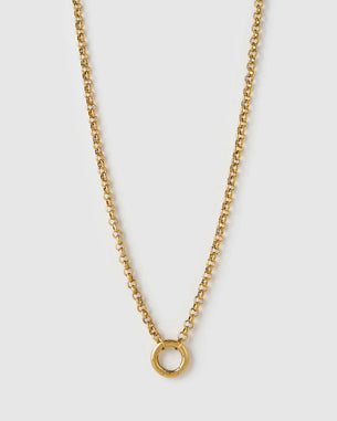 Circle Charm Necklace - Gold