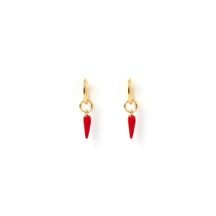 Arms of eve CORNICELLO RED CHARM EARRINGS - SMALL