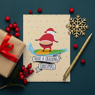 Santa Cracking Christmas Card