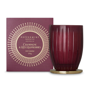 Peppermint Grove candle - CHAMPAGNE & RED RASPBERRIES