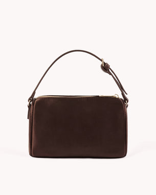 billini DONNA HANDLE BAG - ESPRESSO SATIN