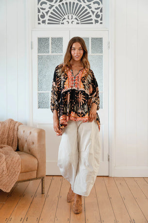 Jardin Print Chloe Top