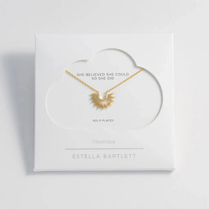 PRE ORDER Half Sunburst Necklace - Gold Plated