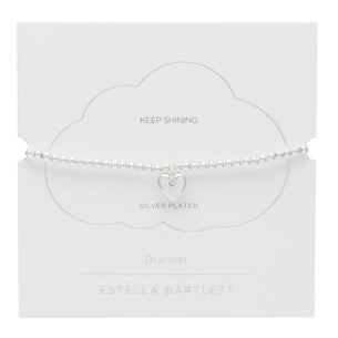 Heart Sienna Bracelet - Silver Plated