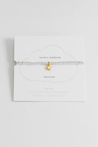 Puffed Star Sienna Bracelet - Gold Plated