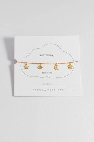 Eye & Moon Stars Bracelet - Gold Plated