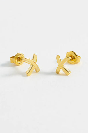 Estella Bartlett Kiss Studs - Gold Plated