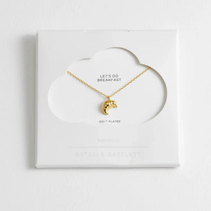 Croissant Necklace Gold Plated