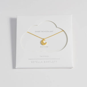 PRE ORDER Three Stone Moon Necklace - Gold Plated