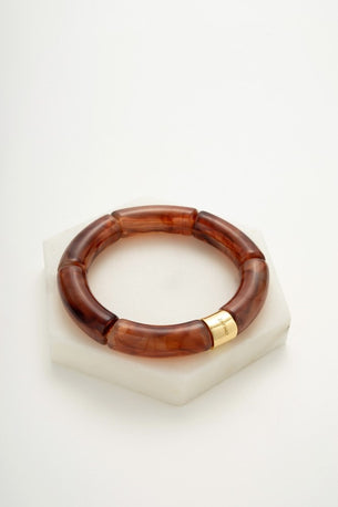 ZAFINO Tube Bangle - Tortoiseshell