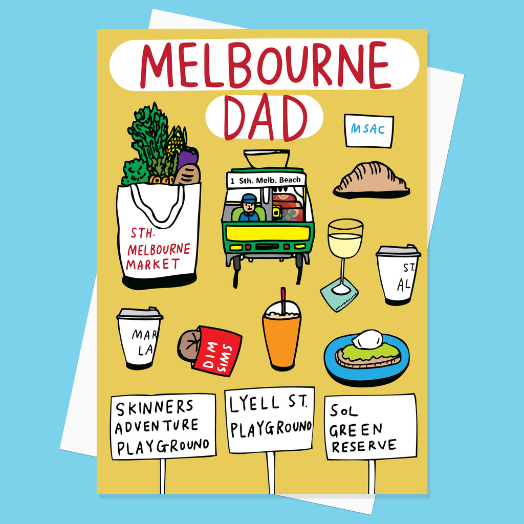 Melbourne Dad greeting card fathers day