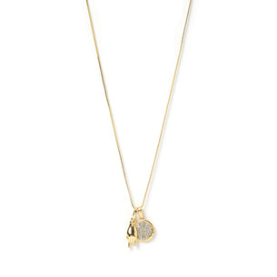 arms of eve GOLDEN TOUCH CHARM COMBO NECKLACE