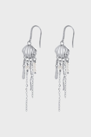 Goldie Long Drop Earring - Silver