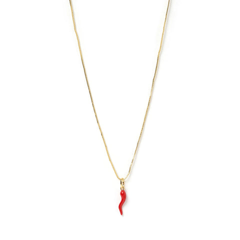 CORNICELLO RED CHARM NECKLACE