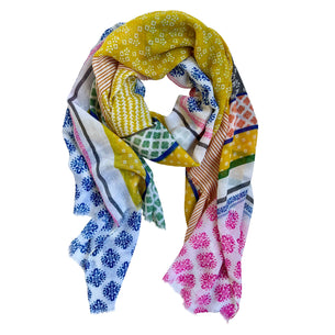 Holly Abstract Yellow Lightweight Scarf