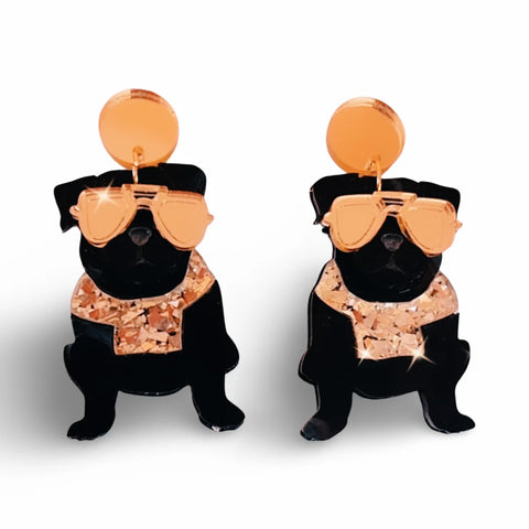 Pug Stud Dangles