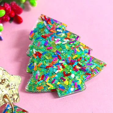 CHRISTMAS TREES : BROOCH