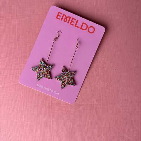 Star Earrings - Confetti