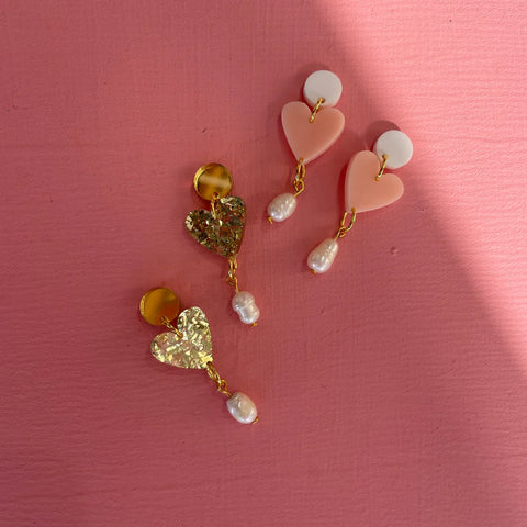 Lover Pearl Drops // Gold Glitter