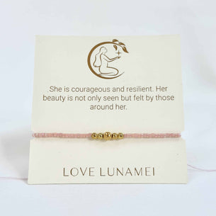 Lunamei Inspiration Bracelet - Pink and Gold