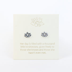 Inspiration Studs - Lotus/Silver