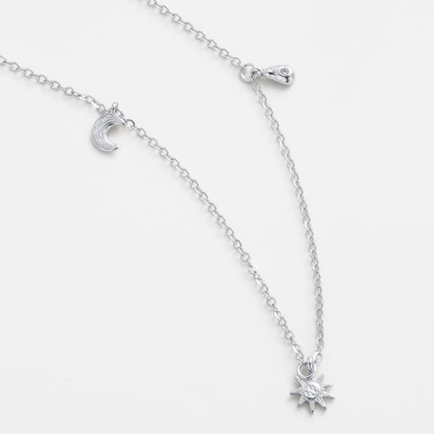 Luna Charm Necklace - Silver