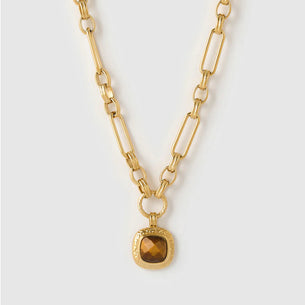 Mason Gold Necklace - Tigers Eye