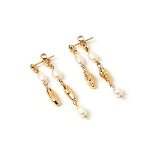 AMRS OF EVE MIMI PEARL & GOLD EARRINGS