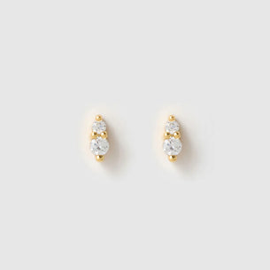 Mischa Flat Back Earrings - Gold
