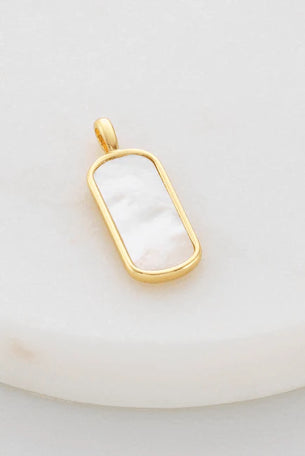 Mother of Pearl Charm - Gold