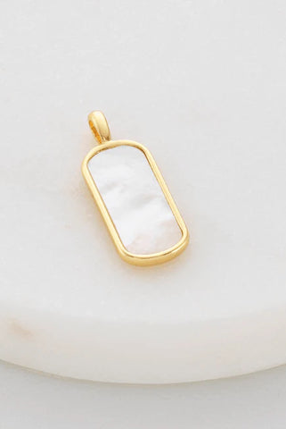 Mother of Pearl Charm - Gold