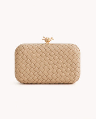 BILLINI Neveah Woven Clutch - Nude