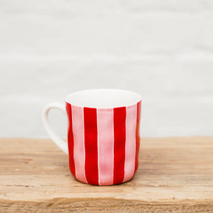 Mug - Red/PinkStripes