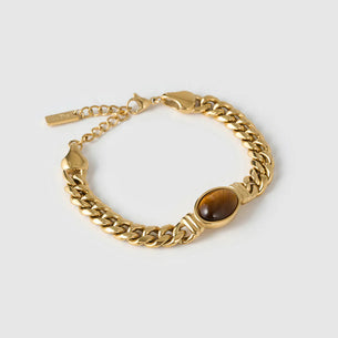Odette Gold Bracelet - Tigers Eye