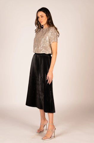 Sequin Tee - Silver