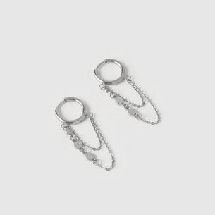 Paloma Huggie Earrings - Silver
