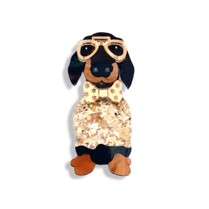 Dachshund Black  - Brooch