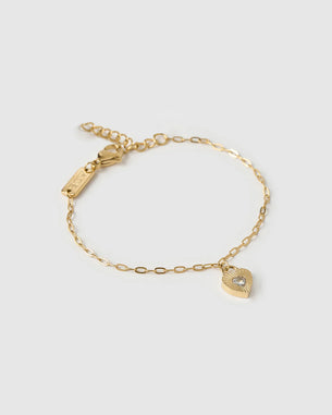 Ruby Heart Bracelet - Stone